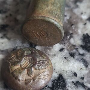Antique Military Button and Winchester Shell Casing